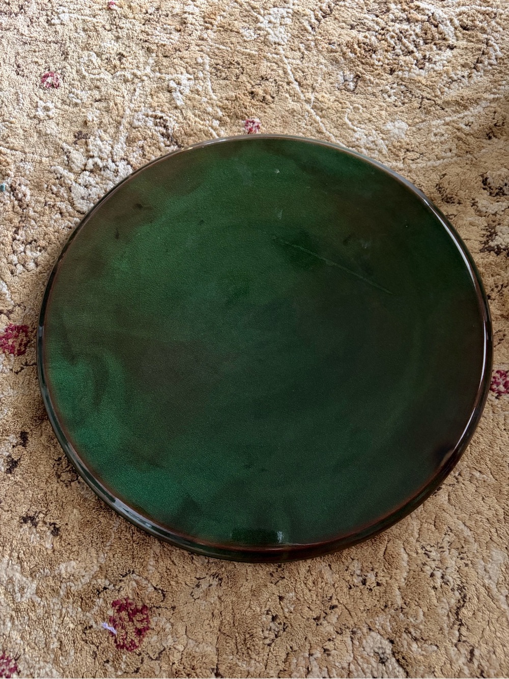 New Square Nest Green clay/ Ceramic serving stone food safe VERY HEAVY